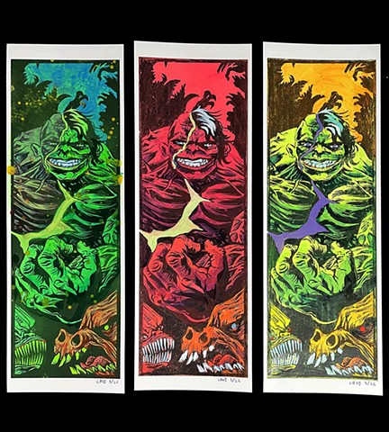 Infernal Hulk Hand Painted Prints# 5