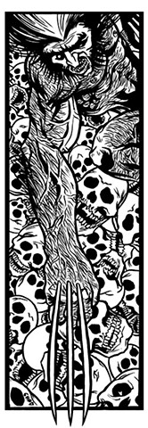 Wolverine Black & White Print