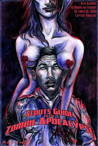 Scouts Guide to the Zombie Apocalypse poster art CHOD