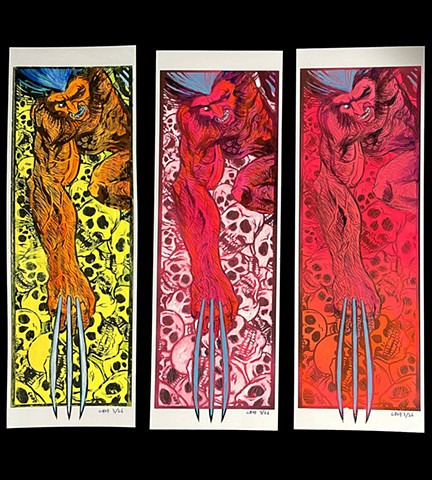 Wolverine Hand Painted Prints# 3