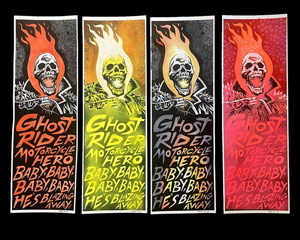 Ghost Rider Hand Painted Prints# 2