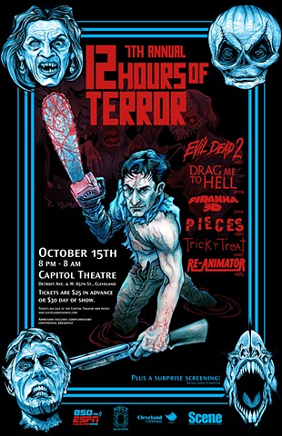 Cleveland Cinemas 12 Hours of Terror Evil Dead 2 art CHOD