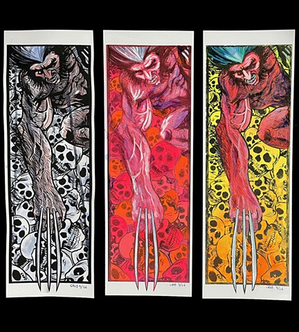 Wolverine Hand Painted Prints# 5