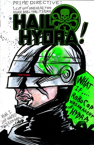 Robocop Hail Hydra - Christmas sketch cover 