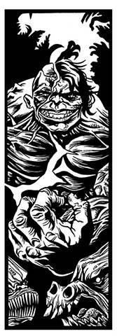 Infernal Hulk Black & White Print