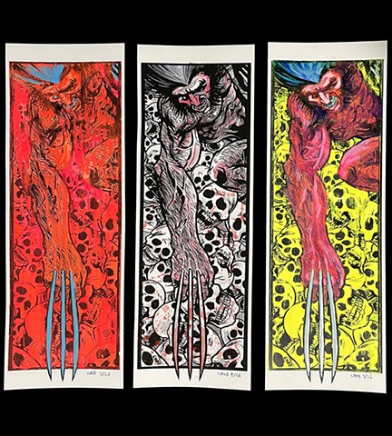 Wolverine Hand Painted Prints# 1