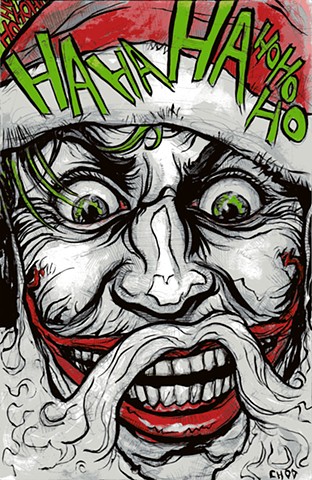 Santa-Joker Christmas Sketch Cover