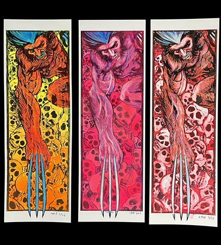 Wolverine Hand Painted Prints# 4