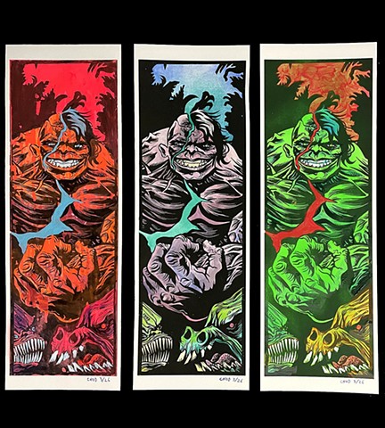 Infernal Hulk Hand Painted Prints# 2