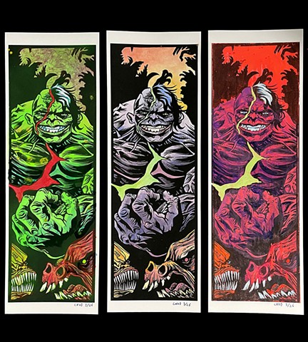 Infernal Hulk Hand Painted Prints# 4