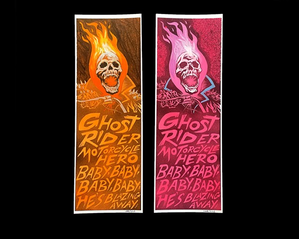 Ghost Rider Hand Painted Prints# 7