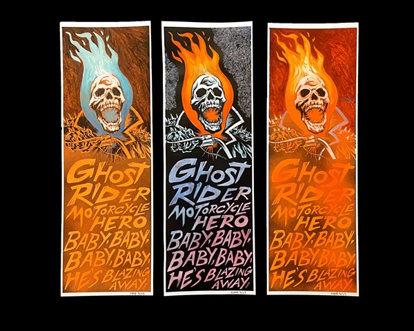 Ghost Rider Hand Painted Prints# 6