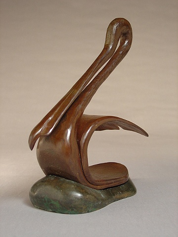 Brown Pelican made of Forged steel an bronze.