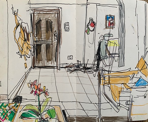 Drawing at home in São Paulo