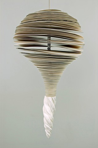 Hand cut paper sculpture