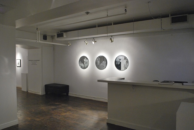 Installation view of Moon Mirrors