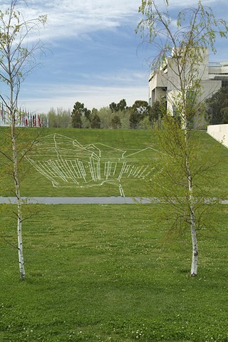 love is blind 
line marking paint
Reconciliation Place
Canberra
