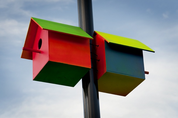 birdhouses
auto lacquer on wood, cable ties on light pole
Perth Cultural Centre
each house 34 x 39 x 41 cm