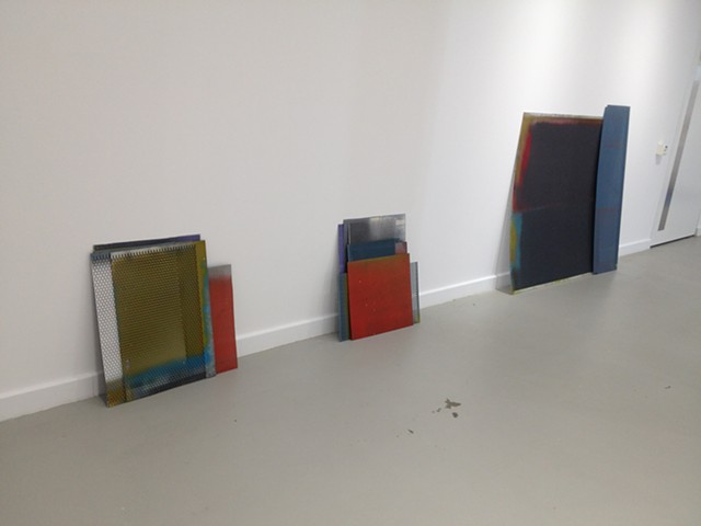 surplus and deficit
enamel and acrylic lacquer on steel
dimensions variable