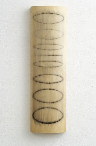Punt II  
Plywood, Pine, Charcoal, Estapol
110 x 31 x 11 cm