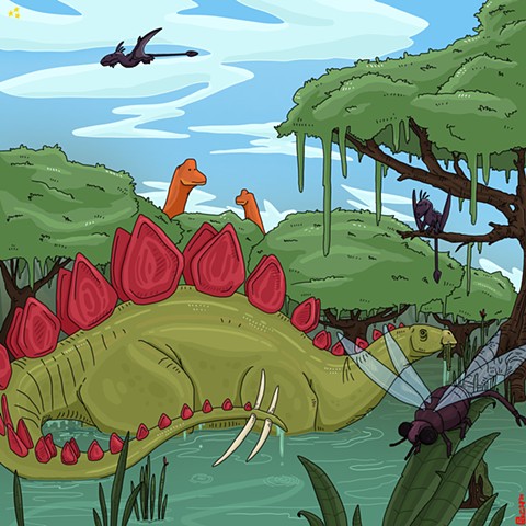 Jurassic Period Swamp