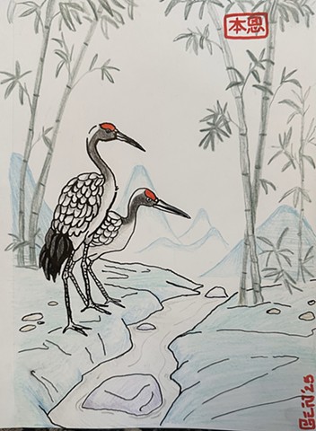 Cranes in Spring