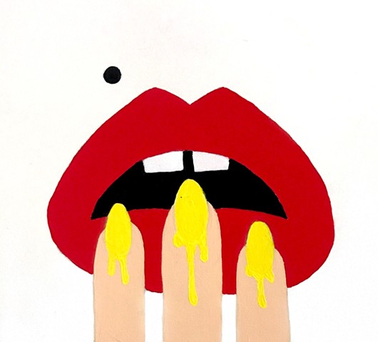 Red lips Yellow tips