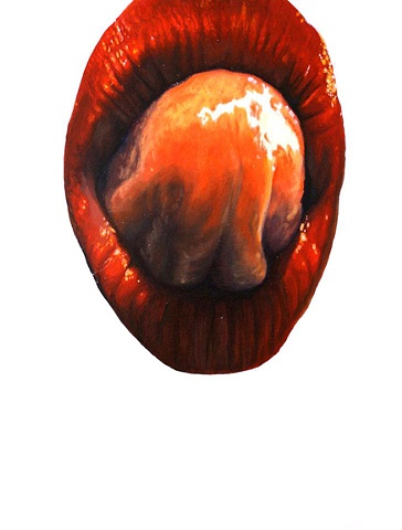 elizabeth winnel, mouth, painting, 2011, painter, oil on panel