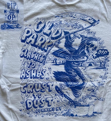 Old Park Memorial T-Shirt - BLUE on WHITE