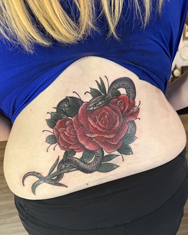 Rose and snake coverup