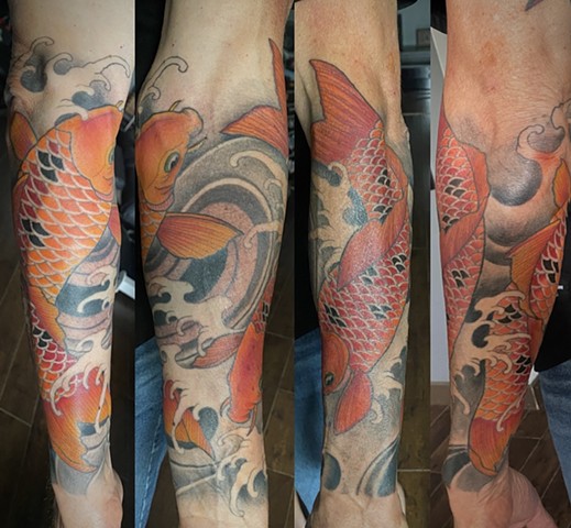 Koi fish lower sleeve