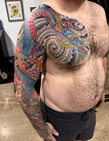 Japanese sleeve and chest panel