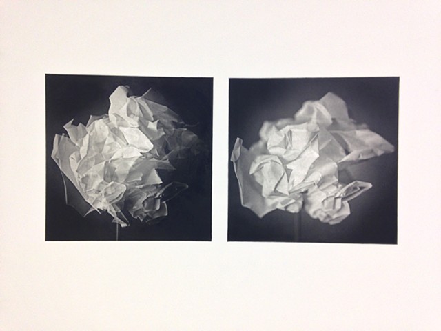 Crumpled Paper, photogravure 10 x 25