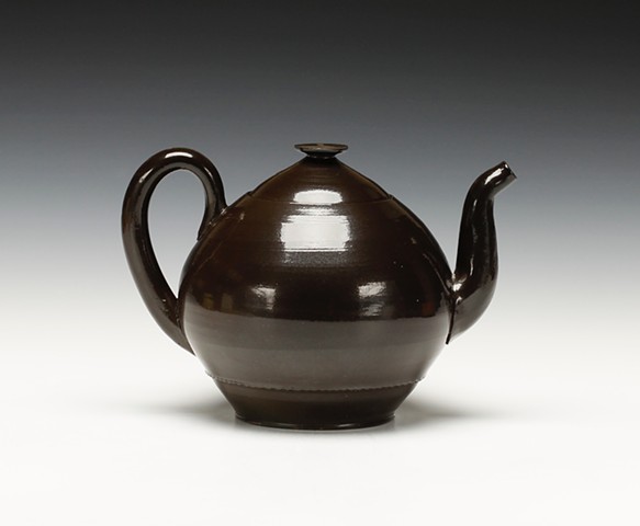 Black Salt Teapot
