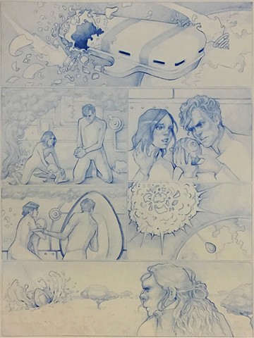 Drawing for Visualization
2018, Blue pencil on paper
24” x 18”
