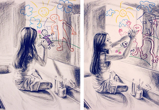 Special Projects 1: Drawing
2010, Conté & oil pastel on paper.  Two drawings in a series of five
~36” x 48”
