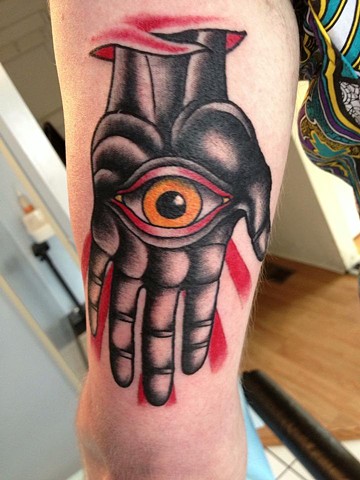 all seeing hand tattoo