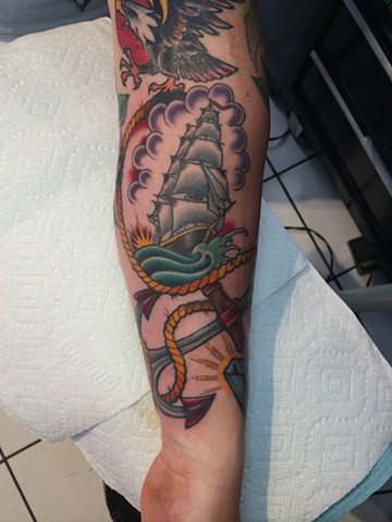 ship and anchor tattoo