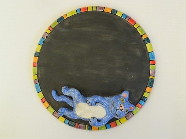 Blue Cat Chalkboard