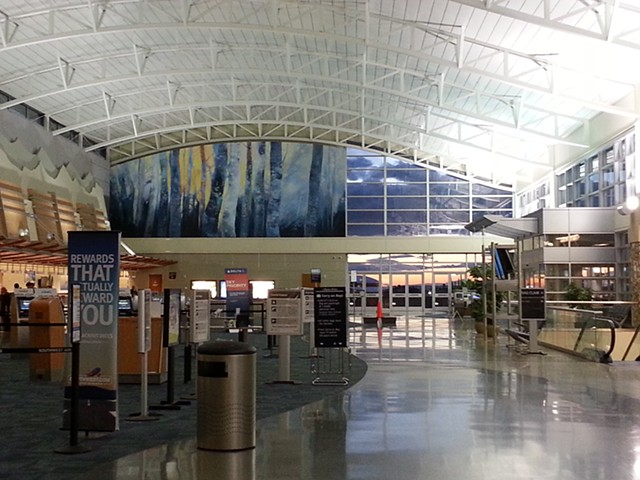 The Boise Airport Ticketing Area Mural
