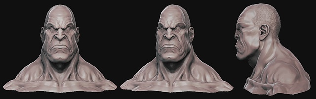 3D Sketch: Angry Head