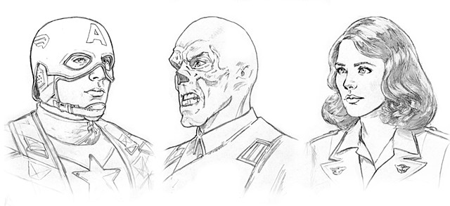 Captain America DS: Portraits pencils