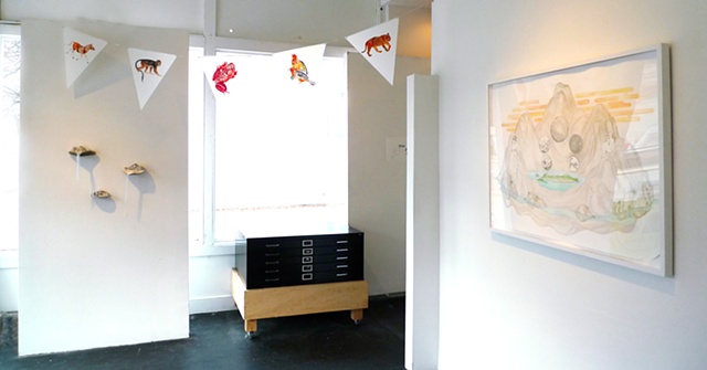 Installation view of Archipelago, front room