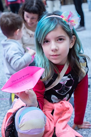 Oct 7th - Launch of the International Rebellion - Origami Boats Project (Photo Credit: Coco)