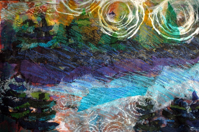 landscape painting of lac Jeannie
