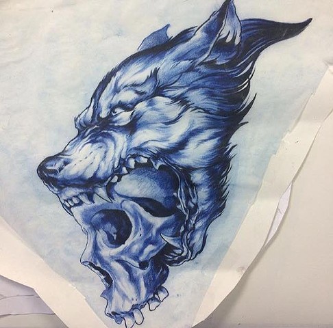 wolf skull reference for tattoo