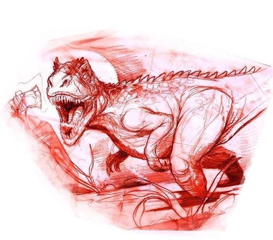 trex dinosaur sketch
