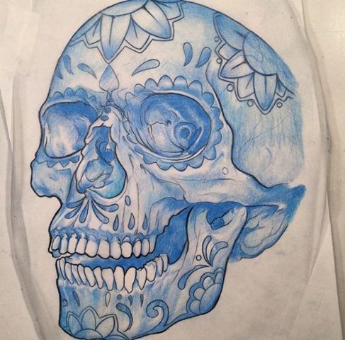 sugar skull sketch