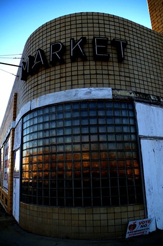 Market.  the front of the South Georgia Ice Company (formerly a grocery store) in Tifton, GA.