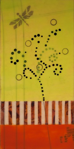 encaustic rust painting pam nichols abstract art wax bees